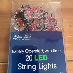 NWT Christmas Snowman 20 LED String Lights